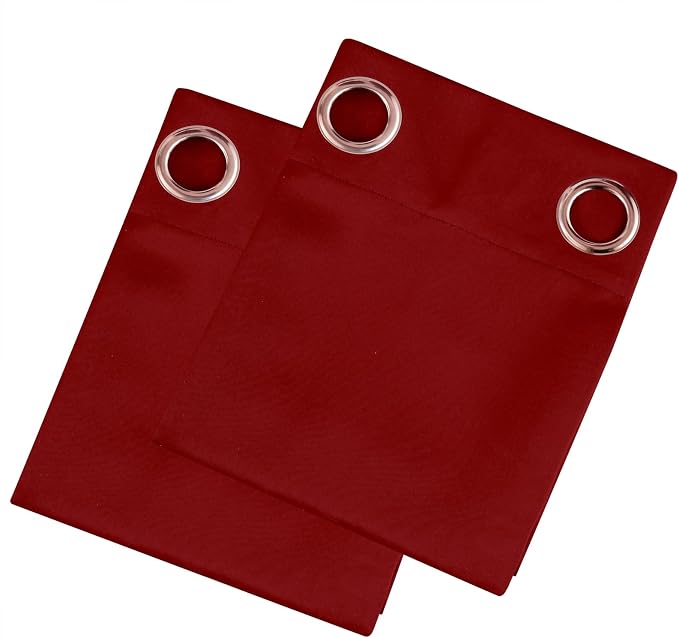 LEMOMO Blackout Curtains 52 x 120 Inch Long Red Curtains Set of 2 Panels Room