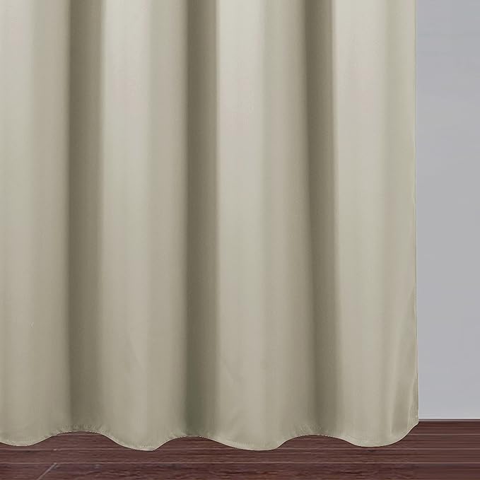 LEMOMO Light Beige Thermal Blackout Curtains/38 x 84 Inch/Set of 2 Panels Room