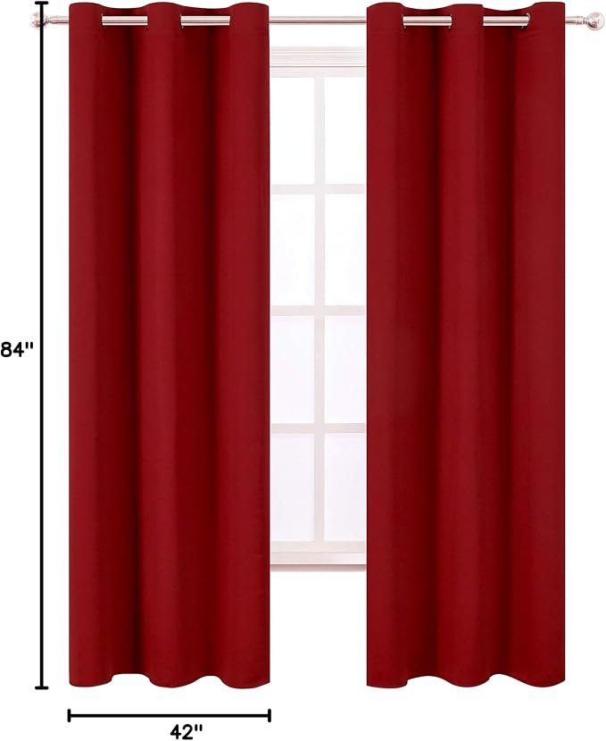 LEMOMO Blackout Curtains 42 x 84 Inch