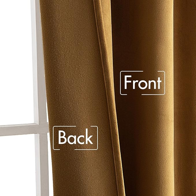 MIULEE Velvet Curtains 90 inches