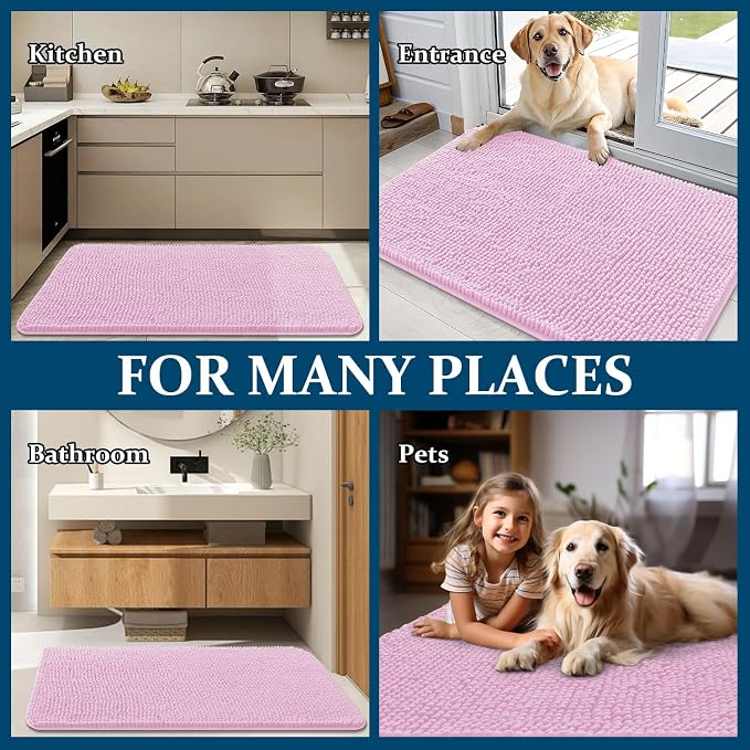OLANLY Dog Door Mat for Muddy Paws 45x27, Absorbs Moisture and Dirt, Absorbent
