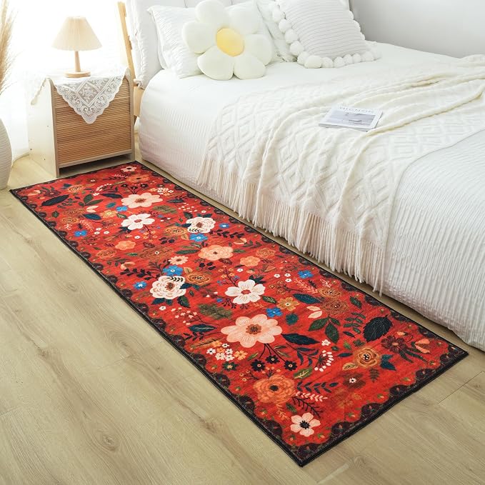 Rugcomf Runner Rug for Hallways Kitchen Rug Non Slip 2'6''x8' Washable Runner