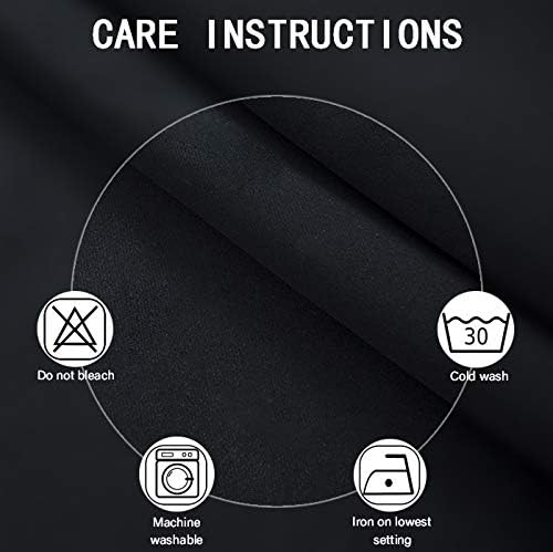 LEMOMO Black Blackout Curtains 66 x 63 Inch Length/Set of 2 Curtain