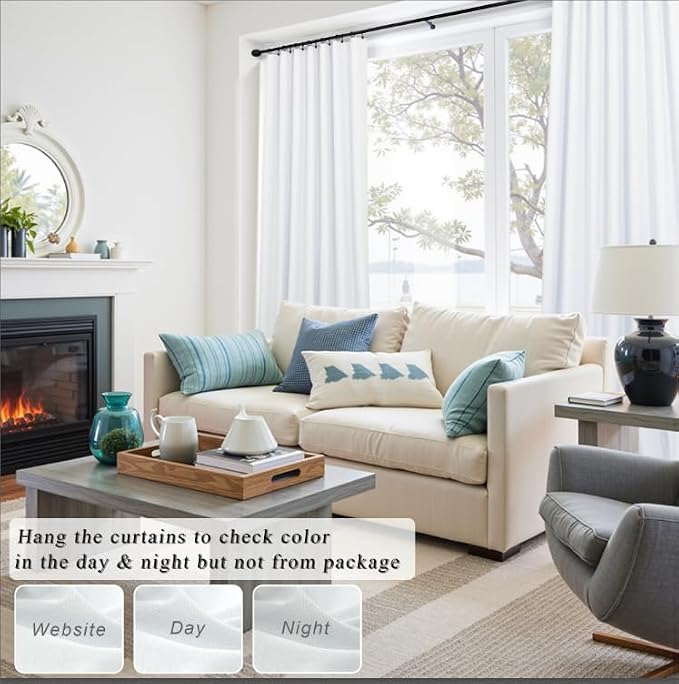 Blackout Curtains 92 Inches Long 2 Panels Set Modern Farmhouse Style Privacy