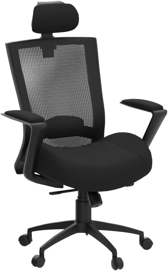 Ergonomic Office Chair for Big and Tall People, 400lb Computer Desk Chair with Adjustable 2D Headrest, Lumbar Support & Armrests, 5 Inch Thick Foam Cushion Seat, Mesh Rolling Chair for Work & Gaming