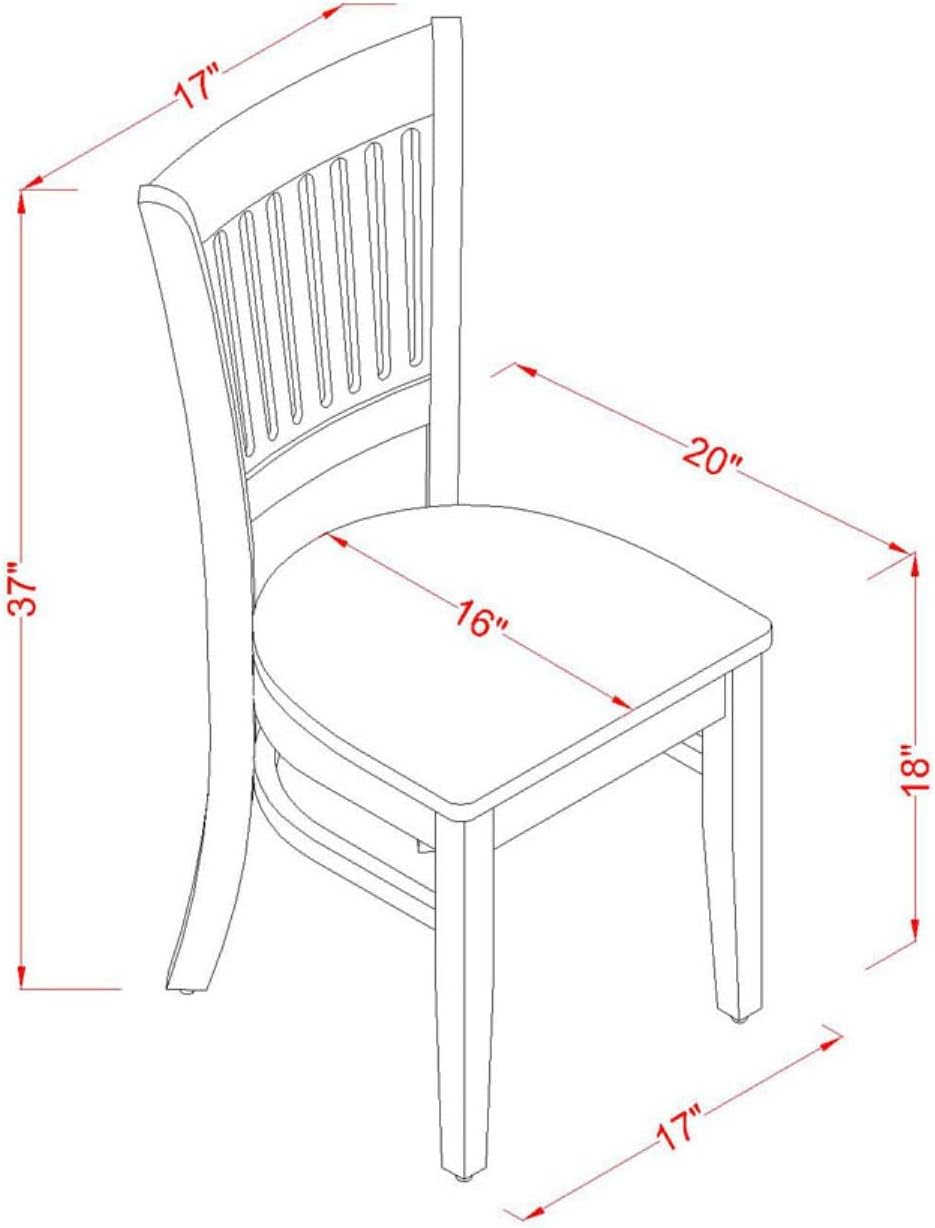 East West Furniture DLVA3-LWH-W 3 Piece Modern Dining Table Set Contains a Round Wooden Table with Dropleaf and 2 Dining Room Chairs, 42x42 Inch, Linen White