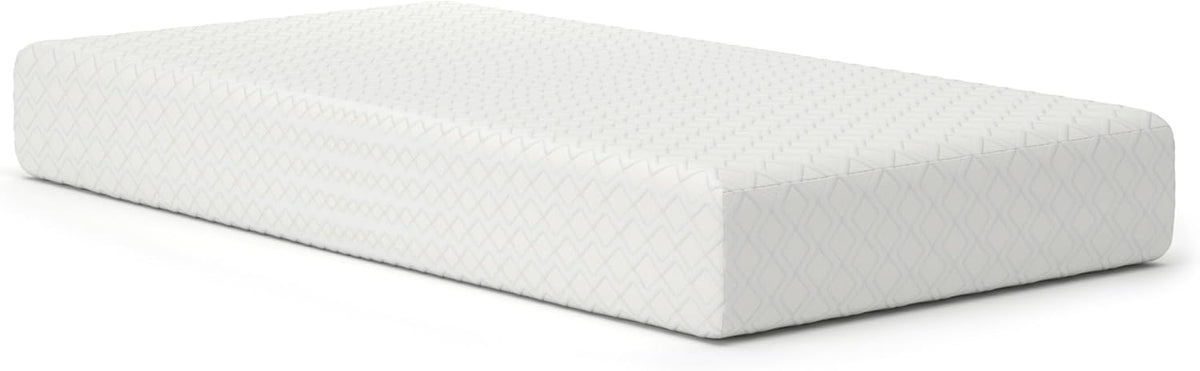 Signature Design by Ashley Twin Size Chime 10 Inch Medium Firm Memory Foam Mattress with Green Tea & Charcoal Gel for Pressure Relief, Fiberglass Free, Mattress In A Box