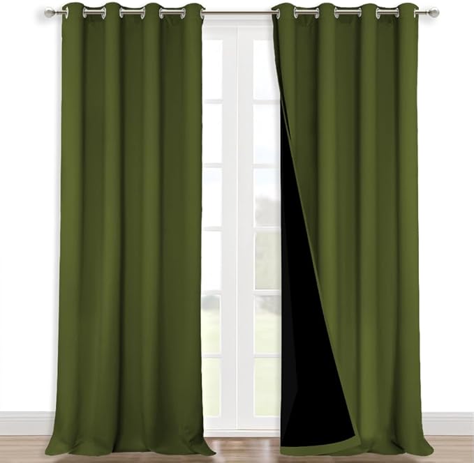 NICETOWN Full Shading Curtains 90" Long 2 Panels Set