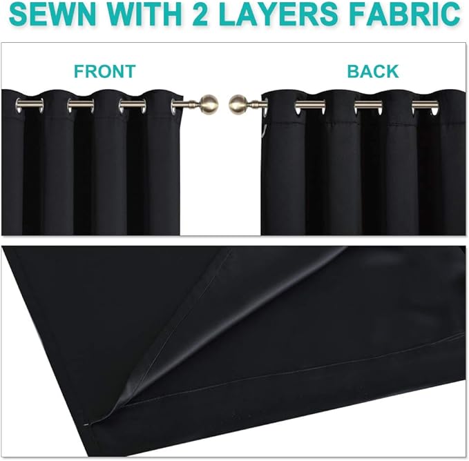 NICETOWN Extra Long Truly Blackout Drapes