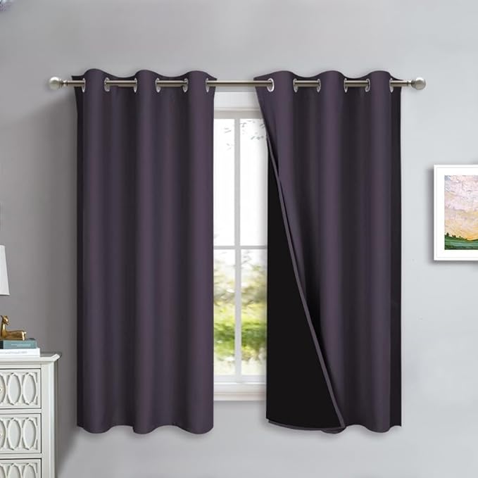 NICETOWN 100% Blackout Short Curtains
