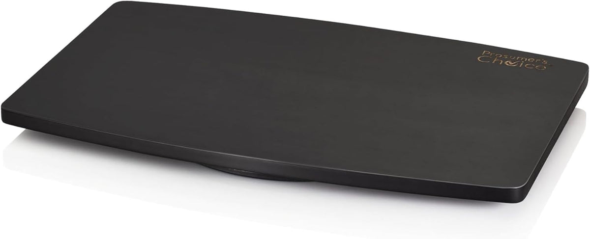 Prosumer's Choice Wooden TV Swivel Stand for LED/LCD TV, Monitors, Stereos, 21 inch Base Surface - Steel Ball Bearings - 360˚ Rotation - Black