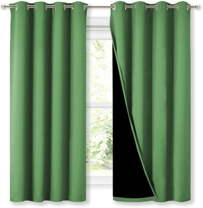 NICETOWN 100% Blackout Blinds, Forest Green, Laundry Room Decor Window