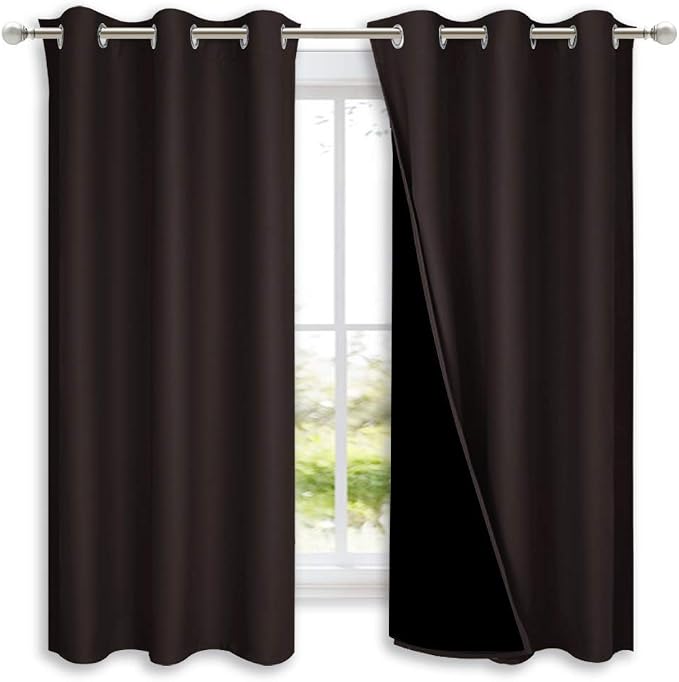 NICETOWN 100% Blackout Short Curtains