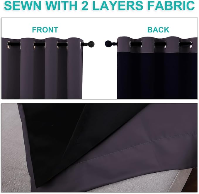 NICETOWN Extra Long Truly Blackout Drapes