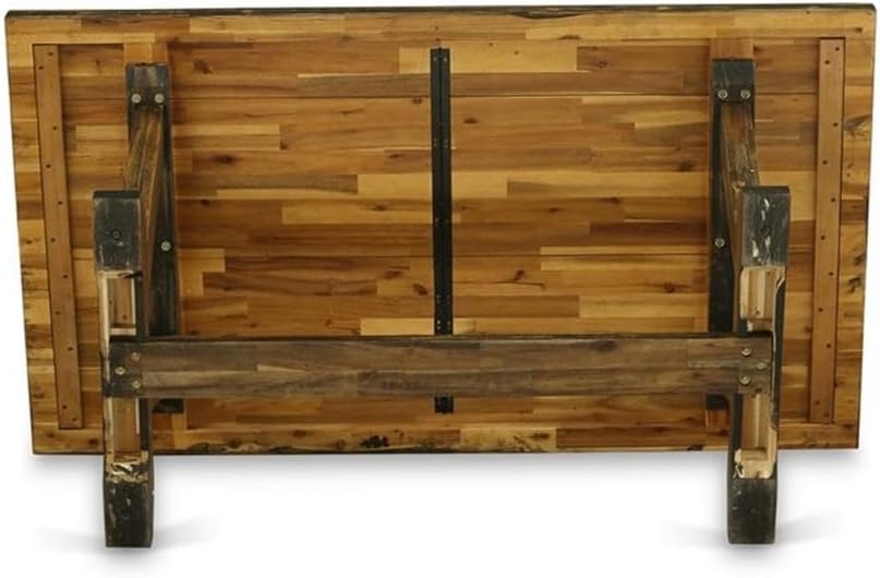 East West Furniture VT777 V-Style Dining Room Table - a Rectangle Solid Wood Table Top with Stylish Legs, 40x72 Inch, Distressed Jacobean
