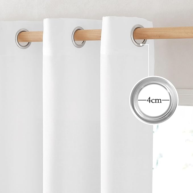 NICETOWN Linen Curtains 96 inches Long
