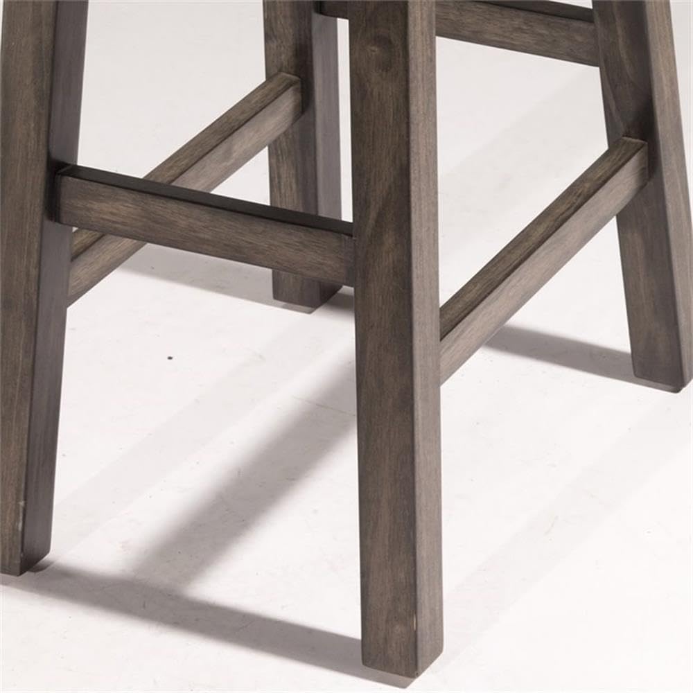 Hillsdale Furniture Saddle Counter Stool, Rustic Gray