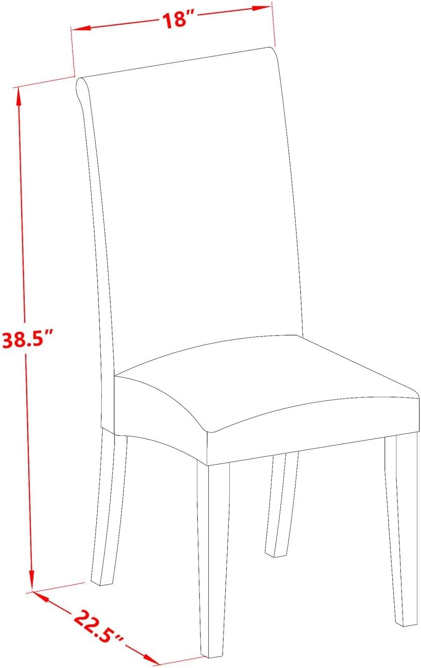 East West Furniture DLBA3-BLK-05 3 Piece Kitchen Table & Chairs Set Contains a Round Dining Room Table with Dropleaf and 2 Grey Linen Fabric Parsons Dining Chairs, 42x42 Inch, Black