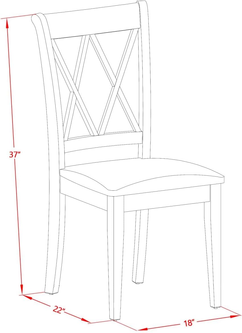East West Furniture SHCL3-WHI-C 3 Piece Dining Room Furniture Set Contains a Round Kitchen Table with Pedestal and 2 Linen Fabric Upholstered Dining Chairs, 42x42 Inch, Linen White