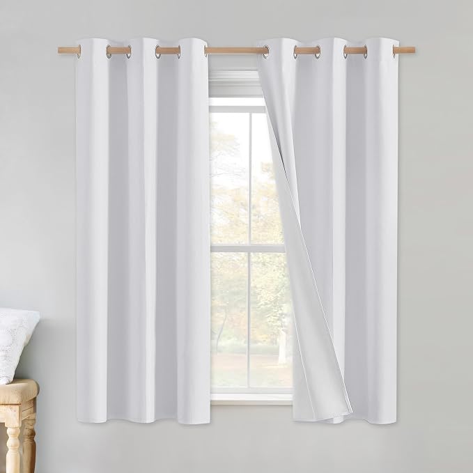 NICETOWN 100% Absolutely Blackout Linen Curtains