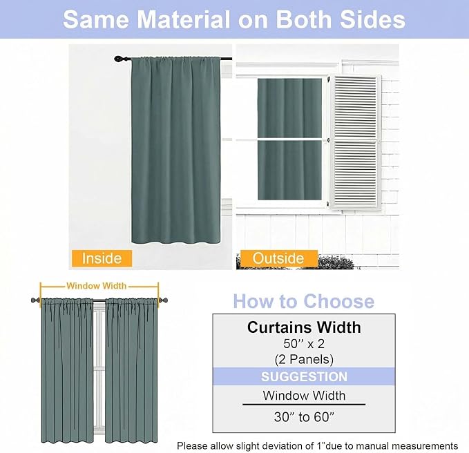 Simplebrand Ava Dark Green Blackout Curtains