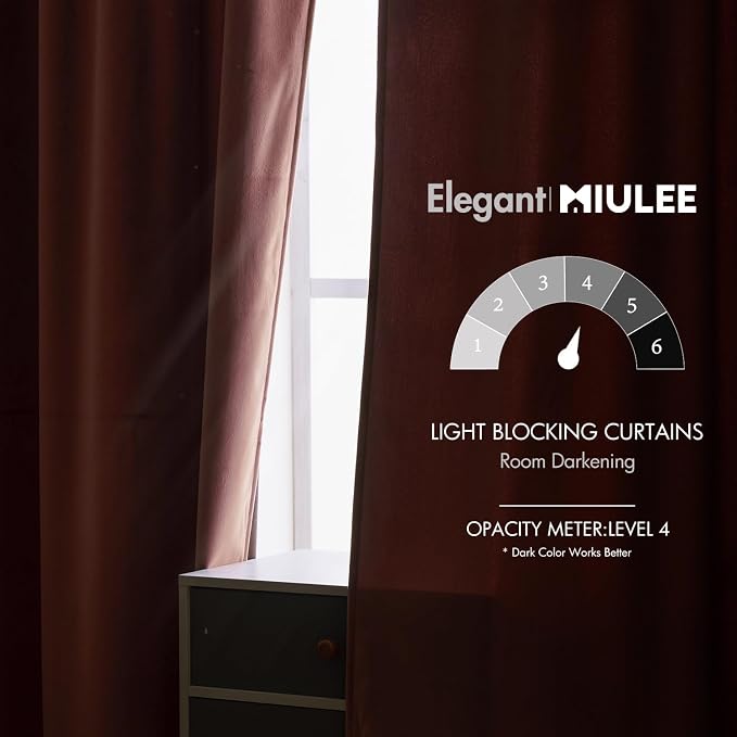 MIULEE Velvet Curtains 84 inches 2 Panels