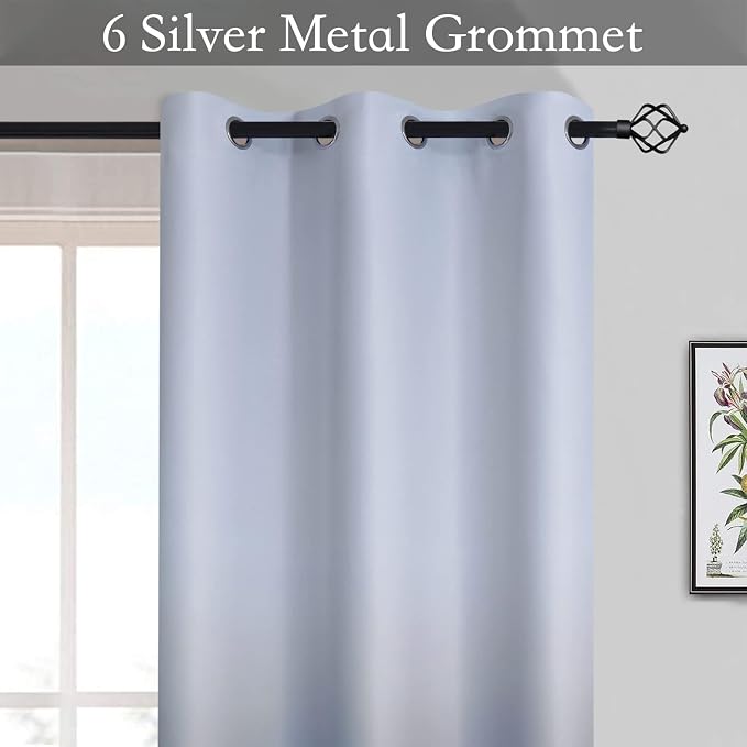 SimpleHome Ombre Curtains 42 x 63 Inch