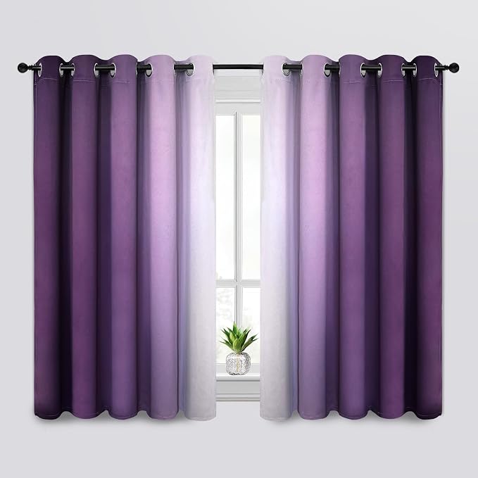 SimpleHome Ombre Room Darkening Curtains