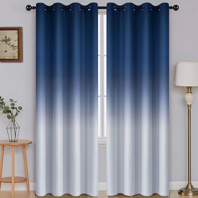 SimpleHome Ombre Room Darkening Curtains