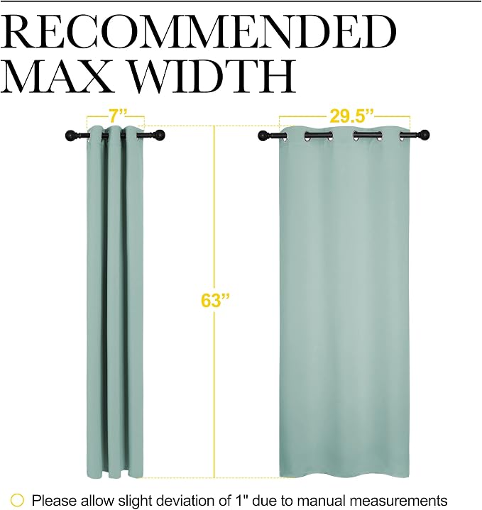 NICETOWN Kitchen Curtain Panels Blackout Draperies, Thermal Insulated Solid