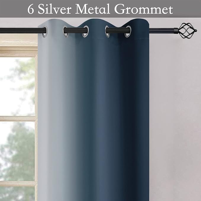 SimpleHome Ombre Room Darkening Curtains