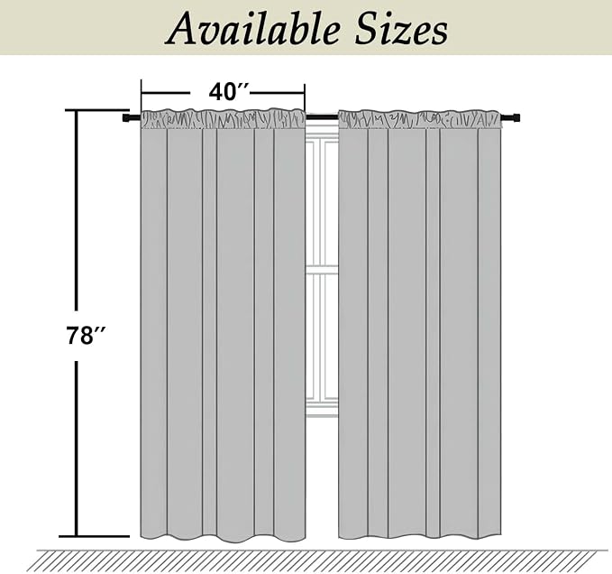 Simplebrand Ava Denim Blackout Curtains