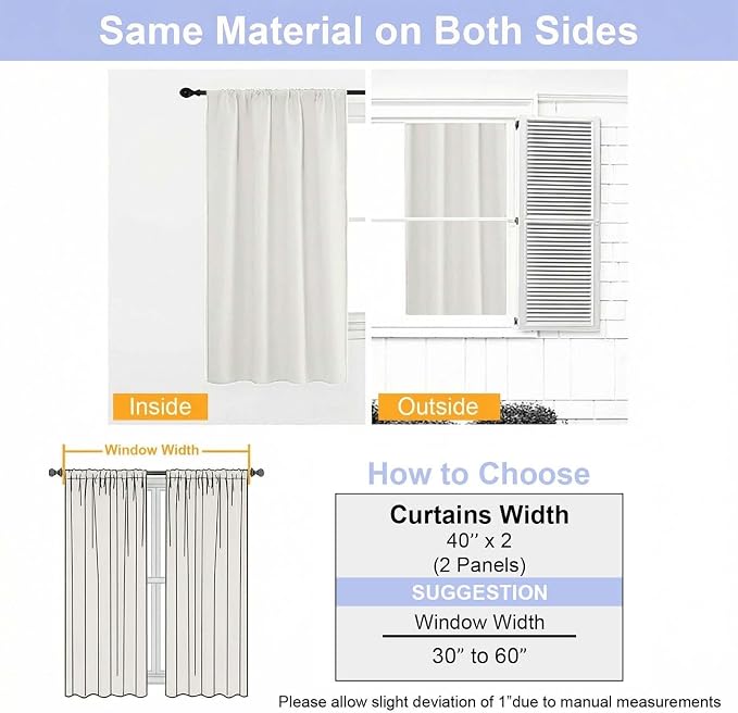 Simplebrand Ava Light Beige Light Filtering Curtains