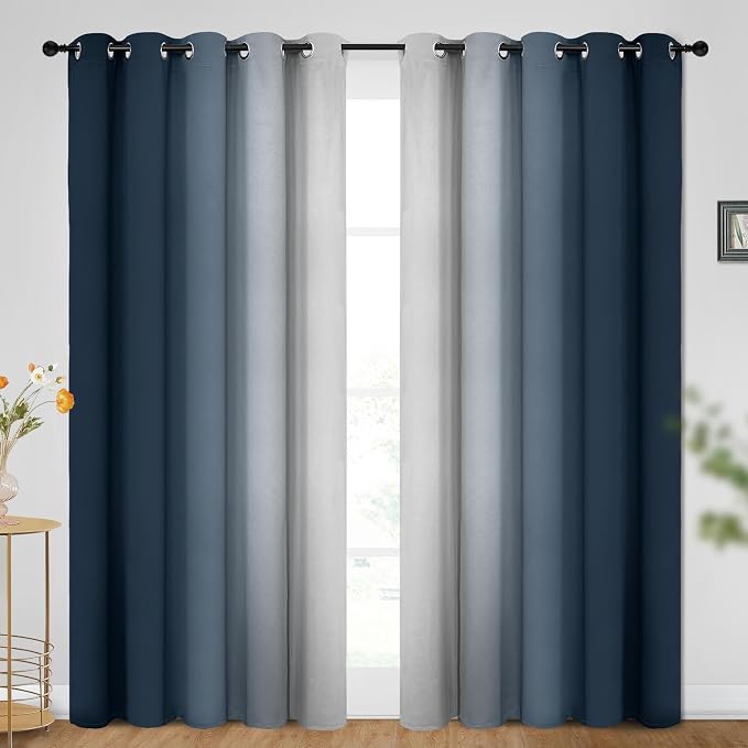SimpleHome Ombre Room Darkening Curtains