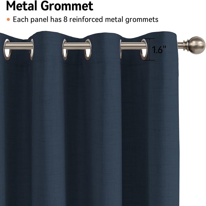 100% Blackout Shield Linen Blackout Curtains
