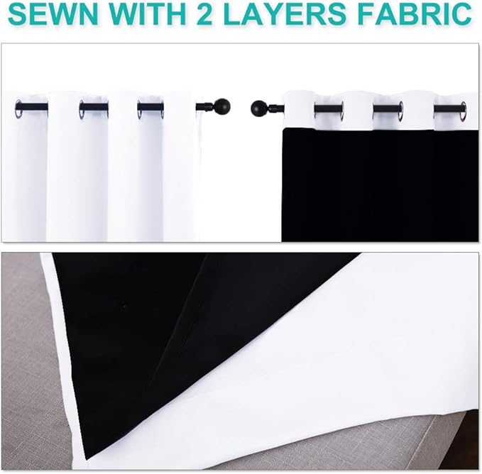 NICETOWN Full Shading Cold Blocking Curtains