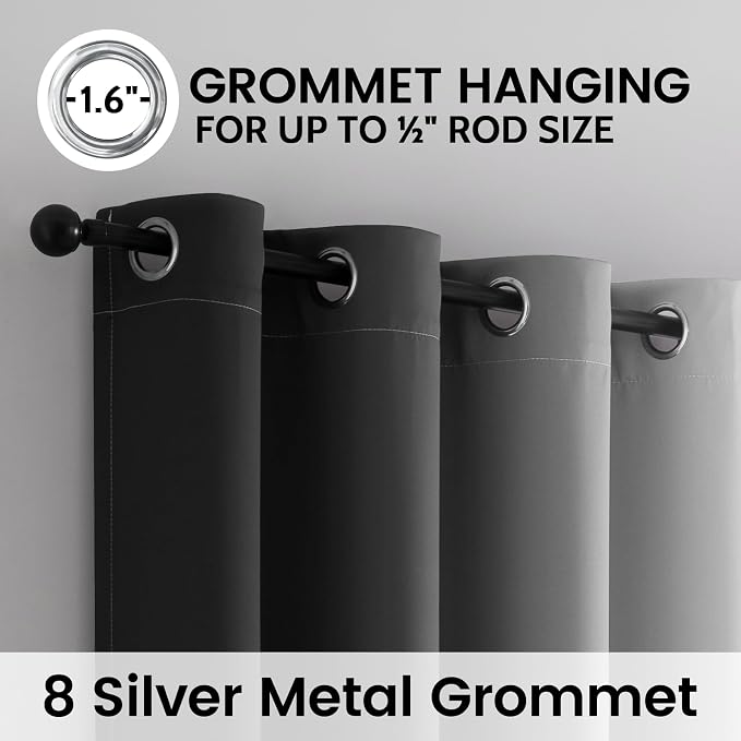 SimpleHome Ombre 100% Blackout Curtains