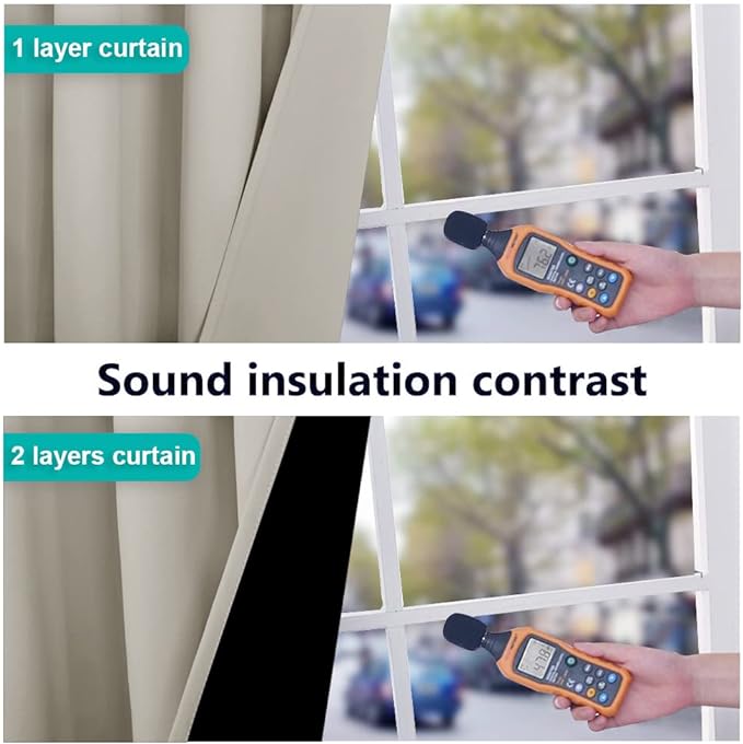 NICETOWN Natural 100% Blackout Curtains