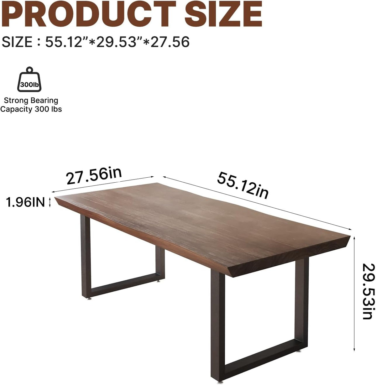 Solid Wood Computer Desk 55.1-inch Large Office Desk Home Simple Modern Long Desk Study Writing Desk Dining Table for Home Office