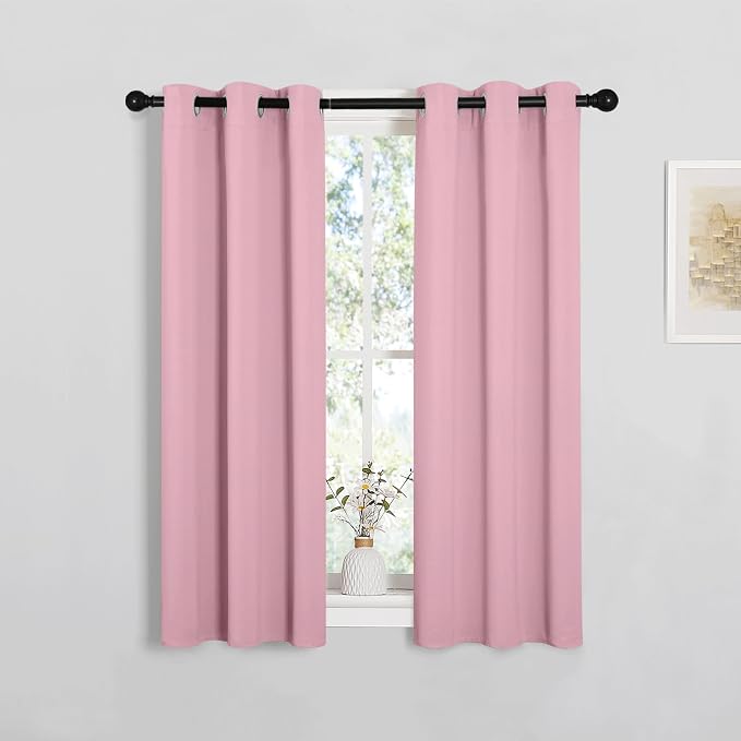NICETOWN Window Curtain Panels, Thermal Insulated Solid Grommet Blackout