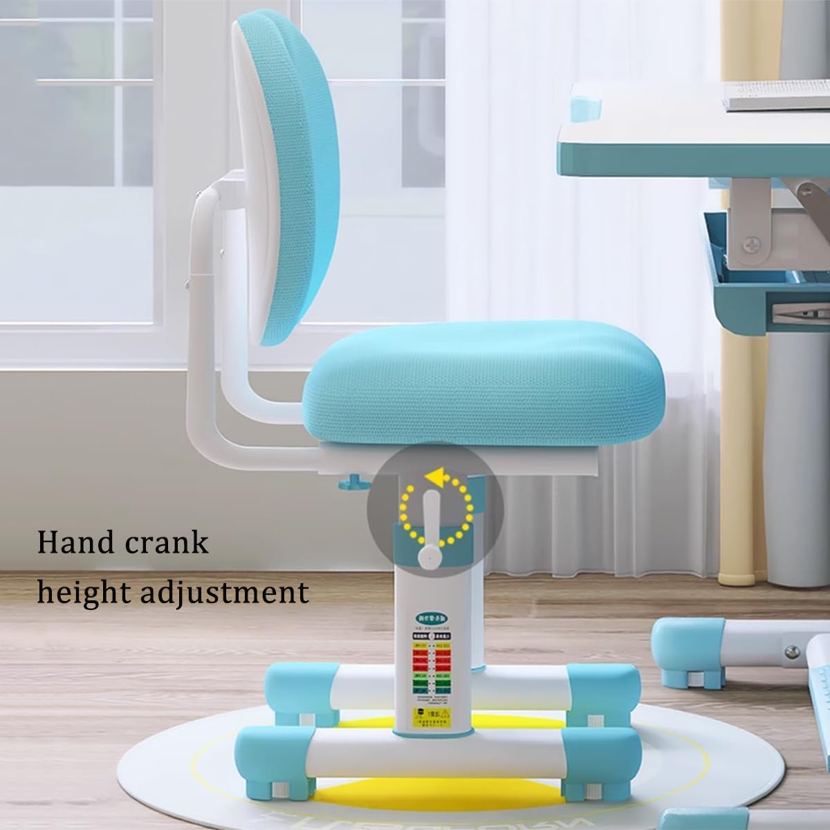 Kids Study Desk and Chair Set 3-18 Years Kids Desk and Chair Set Ergonomic Height Adjustable Children School Study Desk with Tilt Desktop, Drawer Boy and Girl Table and Chair Set