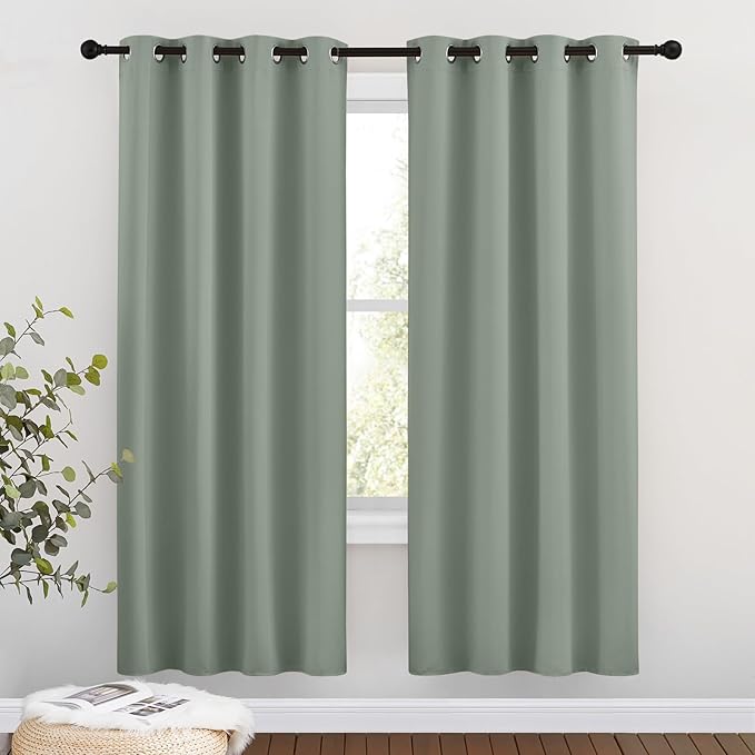 NICETOWN Sage Green Blackout Curtains & Drapes