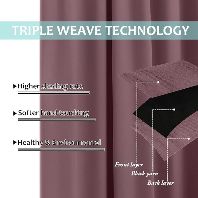 NICETOWN Extra Long Truly Blackout Drapes