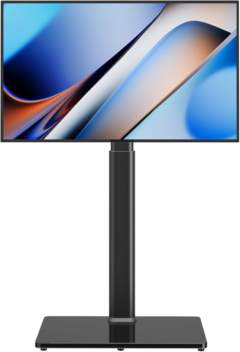 AX WABER Universal Floor TV Stand with Mount 70 Degree Swivel 9 Level Height Adjustable and Space Saving Design for Most 27 to 65 inch LCD, LED OLED TVs, Perfect for Corner & Bedroom AX1006TB