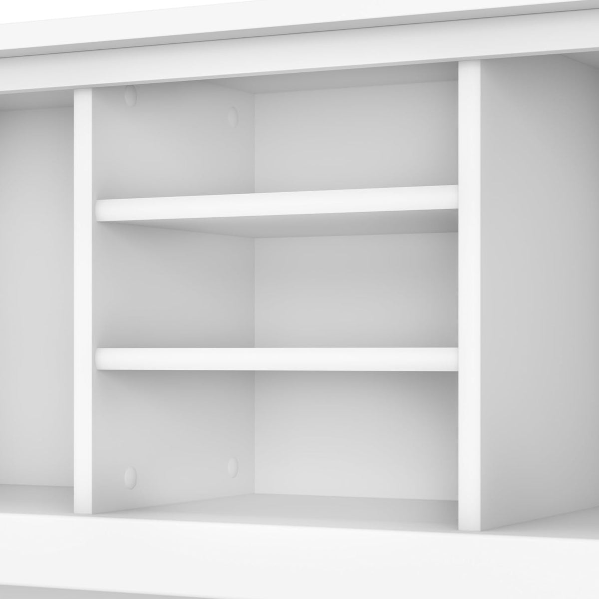 Bush Furniture Somerset 72W 3 Position Sit to Stand L Shaped Desk with Hutch in White