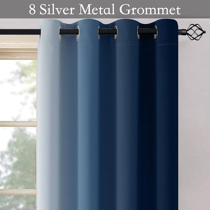 SimpleHome Ombre Room Darkening Curtains 36 inches Length