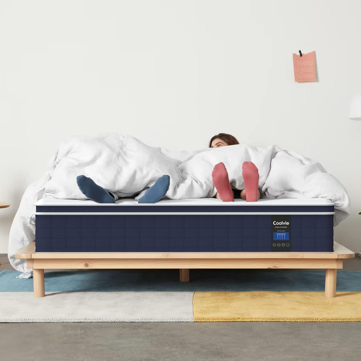 Full Size Mattress 12 Inch, Coolvie Firm Mattress Hybrid in a Box with CertiPUR-US® Certified Foam, Individual Pocket Spring for Motion Isolation & Pressure Relief- Comfort Night Sleep-100-Night Trial