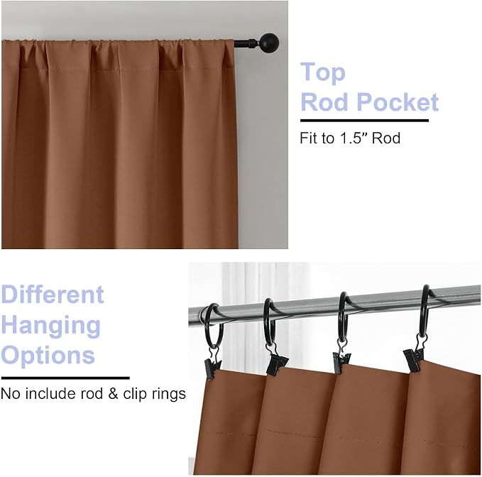 Simplebrand Ava Sun Baked Blackout Curtains