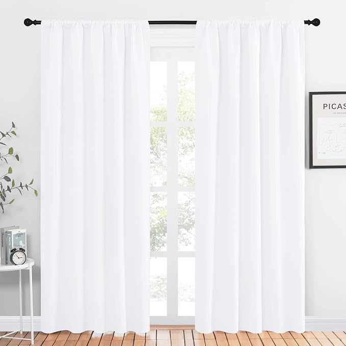 NICETOWN White Bedroom Curtain Panels