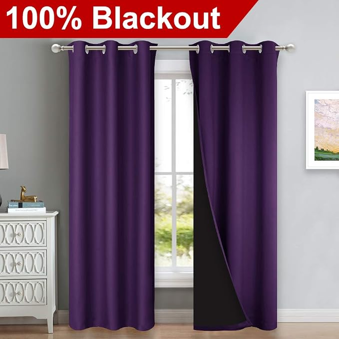NICETOWN Cold Blocking 100% Blackout Curtains